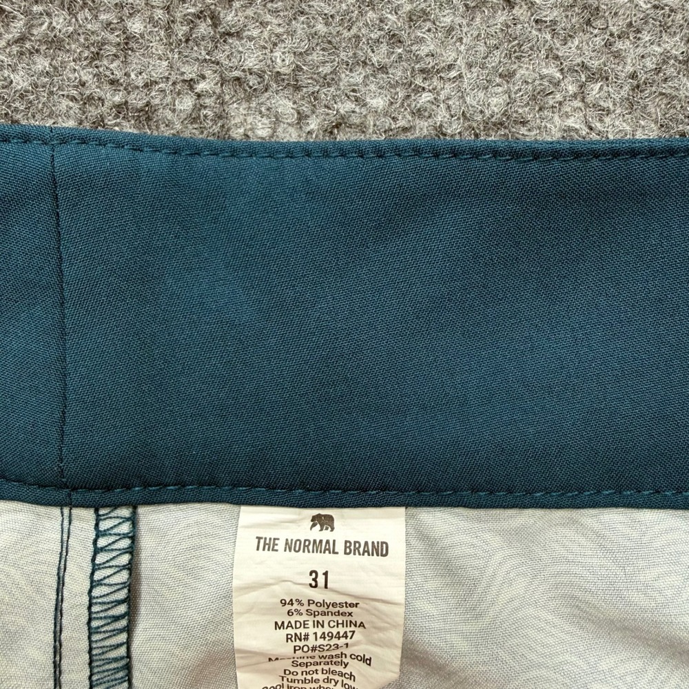 The Normal Brand Mens Teal Green Wave Print Board Shorts Swim Trunks Size 31 - Picture 6 of 7